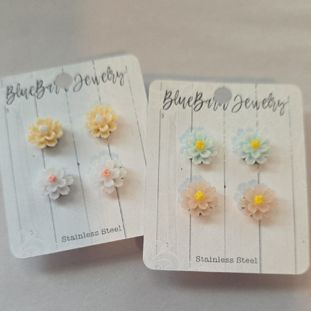 Handmade Floral Earrings Set